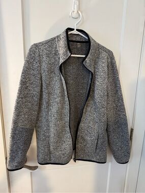 Heather Gray Zip-Up Fleece Hyba Jacket